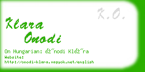 klara onodi business card